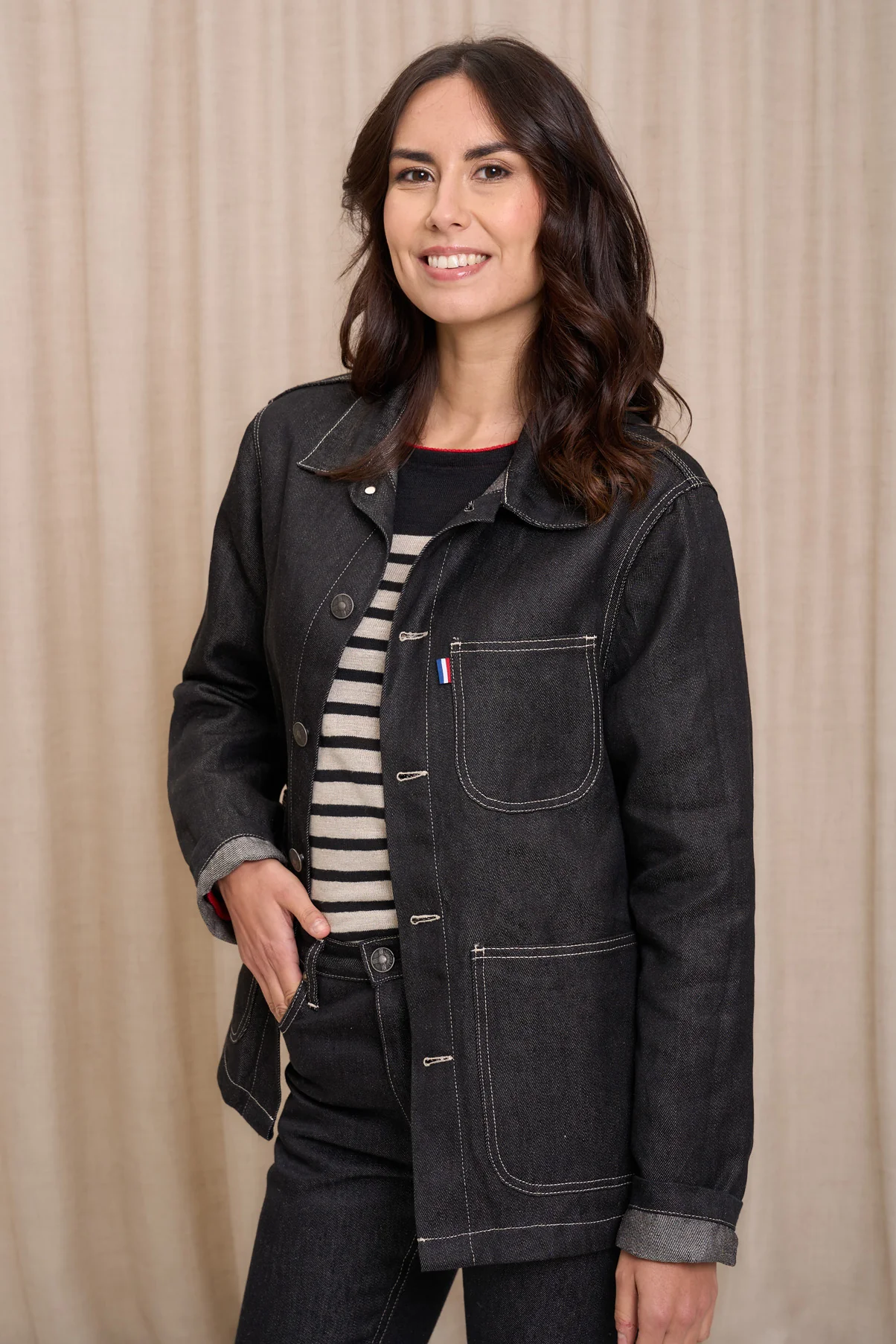 Corensi noire 100% Lin pour femme - Image 3