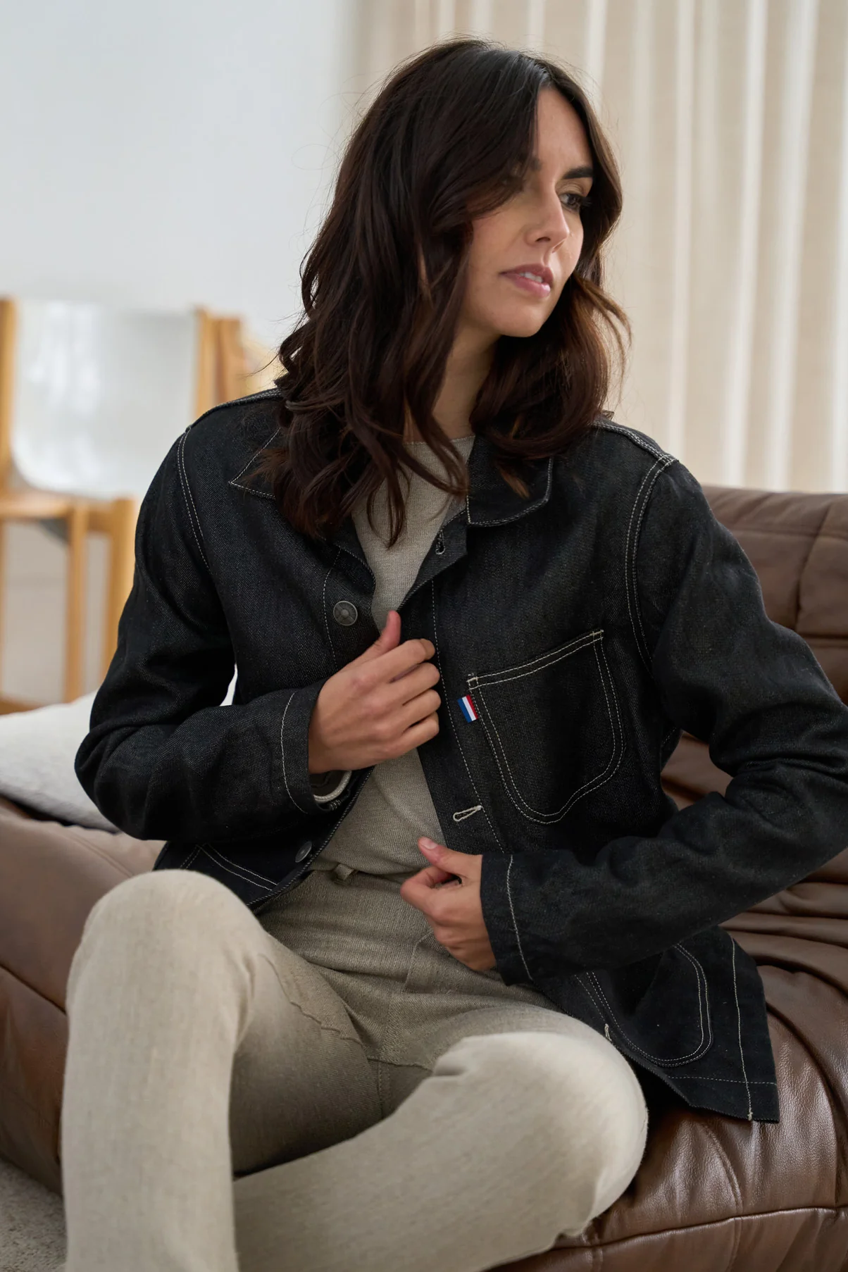 Corensi noire 100% Lin pour femme - Image 7